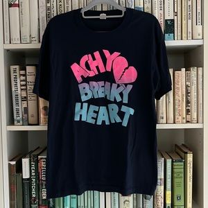 Vintage Achy Breaky Heart puffy silk screen Navy Blue t-shirt